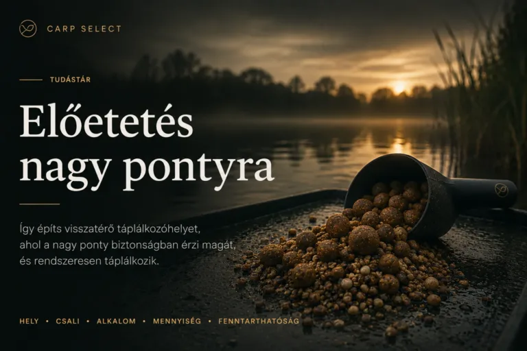 Előetetés nagy pontyra – hogyan építsünk visszatérő táplálkozóhelyet?