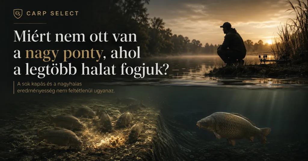 Nagy ponty helyválasztás szelektív pontyhorgászatban