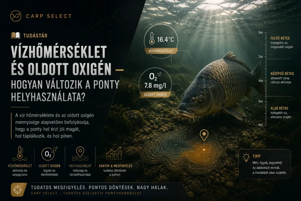 Vízhőmérséklet és oldott oxigén pontyhorgászatban