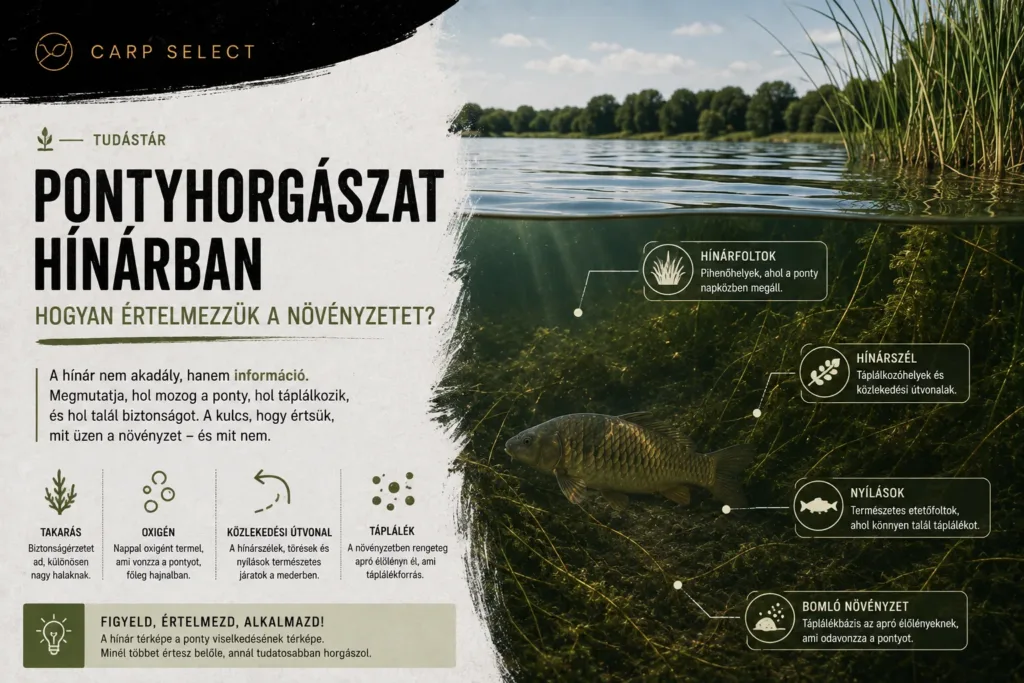 Pontyhorgászat hínárban – vízinövényzet és pontyélőhely