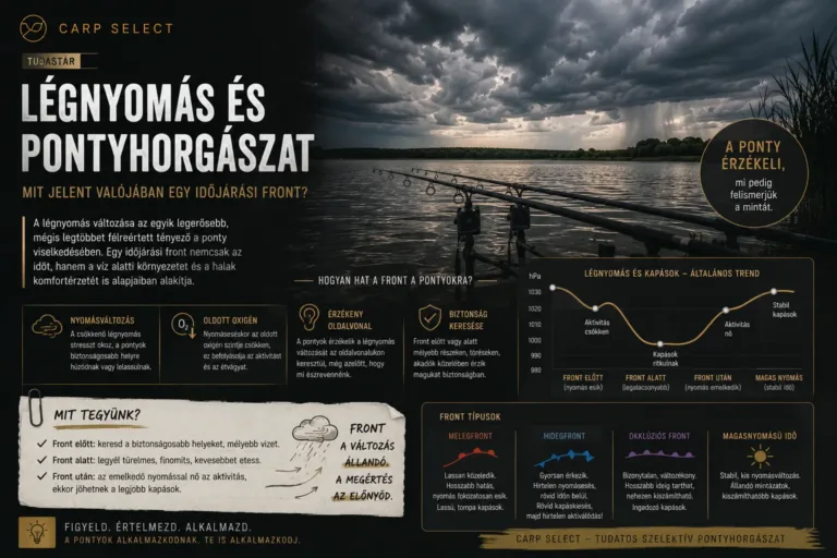 Légnyomás és pontyhorgászat – időjárási front a vízparton